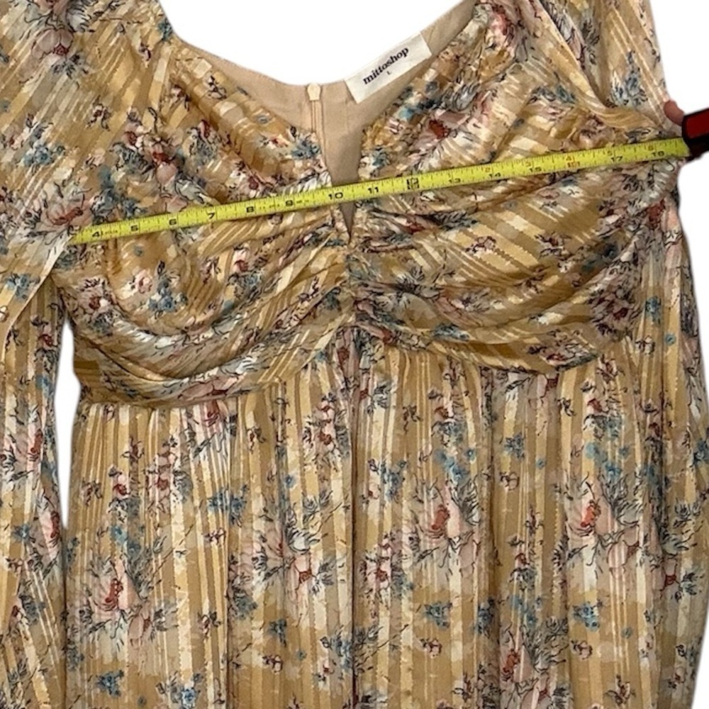 Mittoshop Floral V neck shiny Large Blouse - Picture 4 of 4